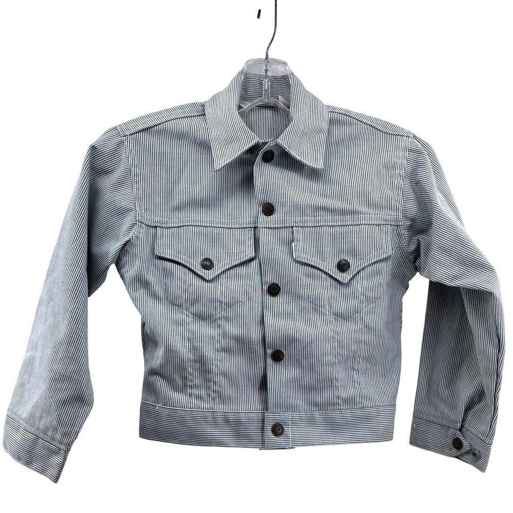 Levi's Women's Jacket Hickory Stripe Blue White Cotton Small